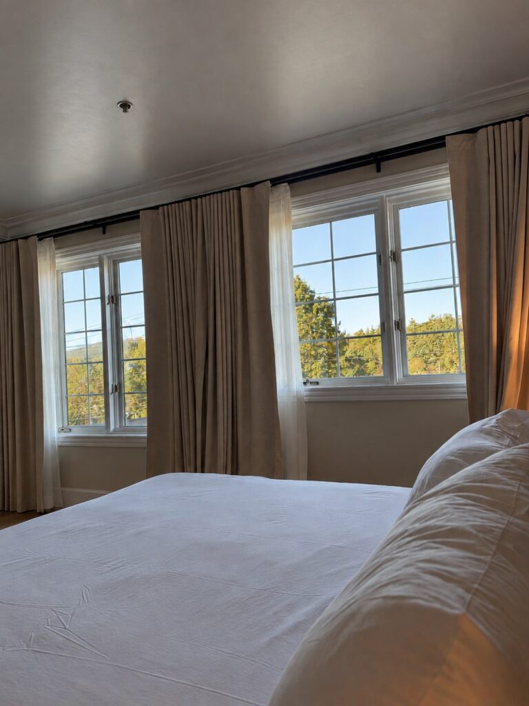 Public house bedroom zoomed